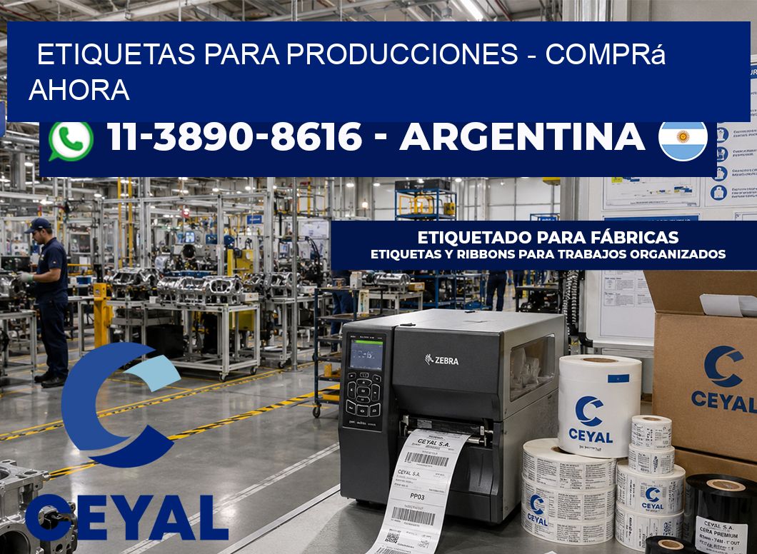 ETIQUETAS PARA PRODUCCIONES – Comprá ahora