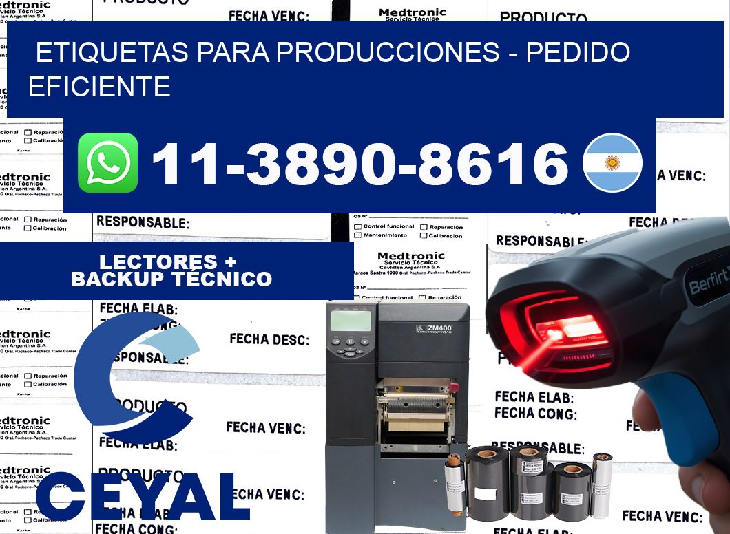 ETIQUETAS PARA PRODUCCIONES - Pedido eficiente