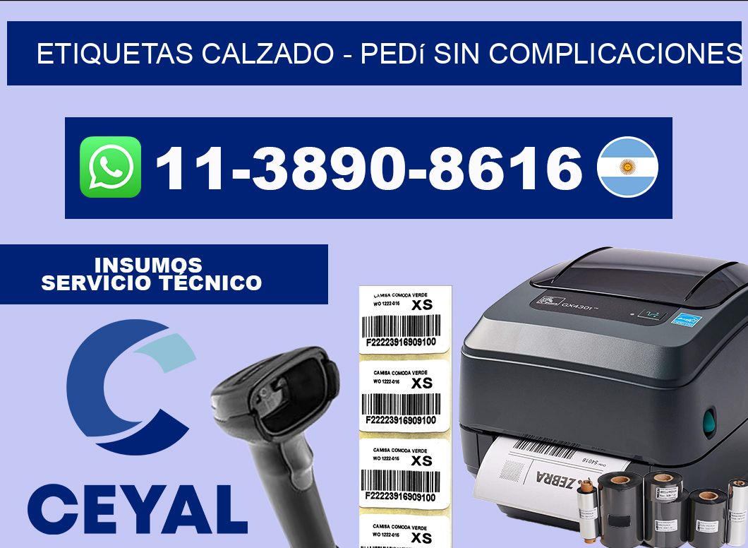 Etiquetas Calzado - Pedí sin complicaciones