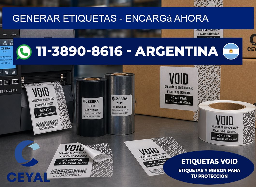 GENERAR ETIQUETAS - Encargá ahora