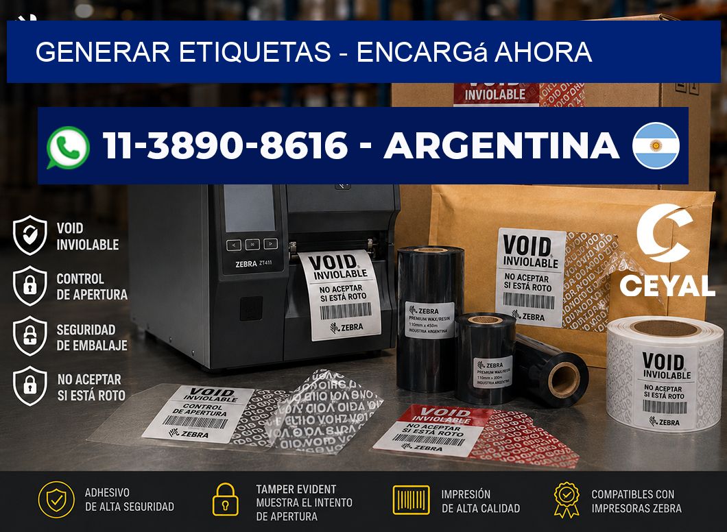 GENERAR ETIQUETAS - Encargá ahora