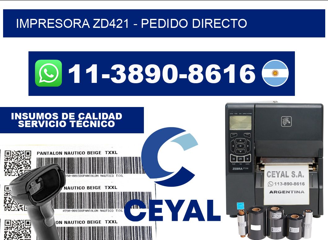 IMPRESORA ZD421 - Pedido directo