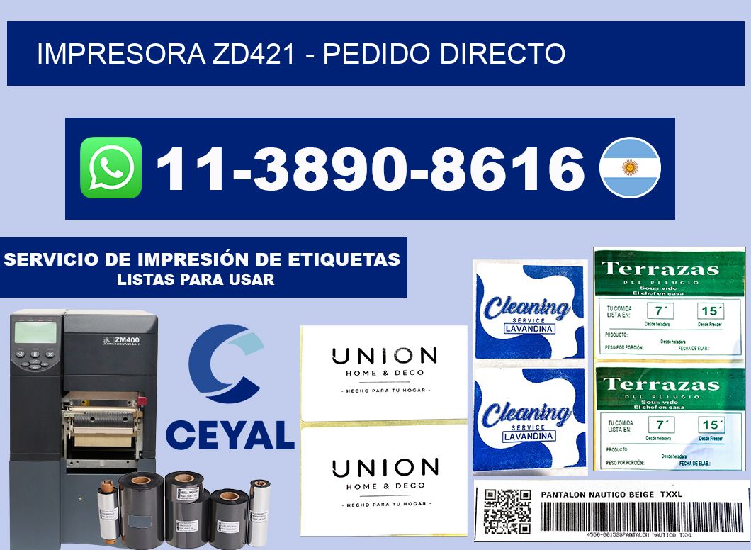 IMPRESORA ZD421 - Pedido directo