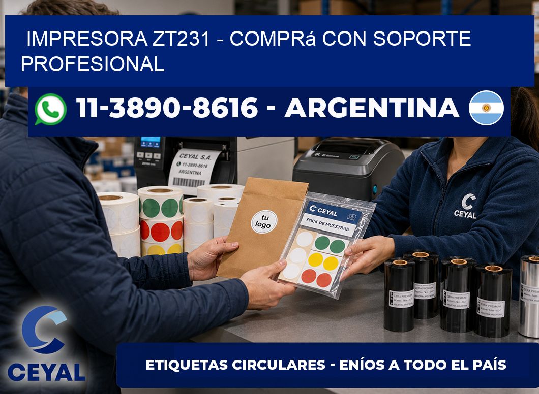 IMPRESORA ZT231 – Comprá con soporte profesional