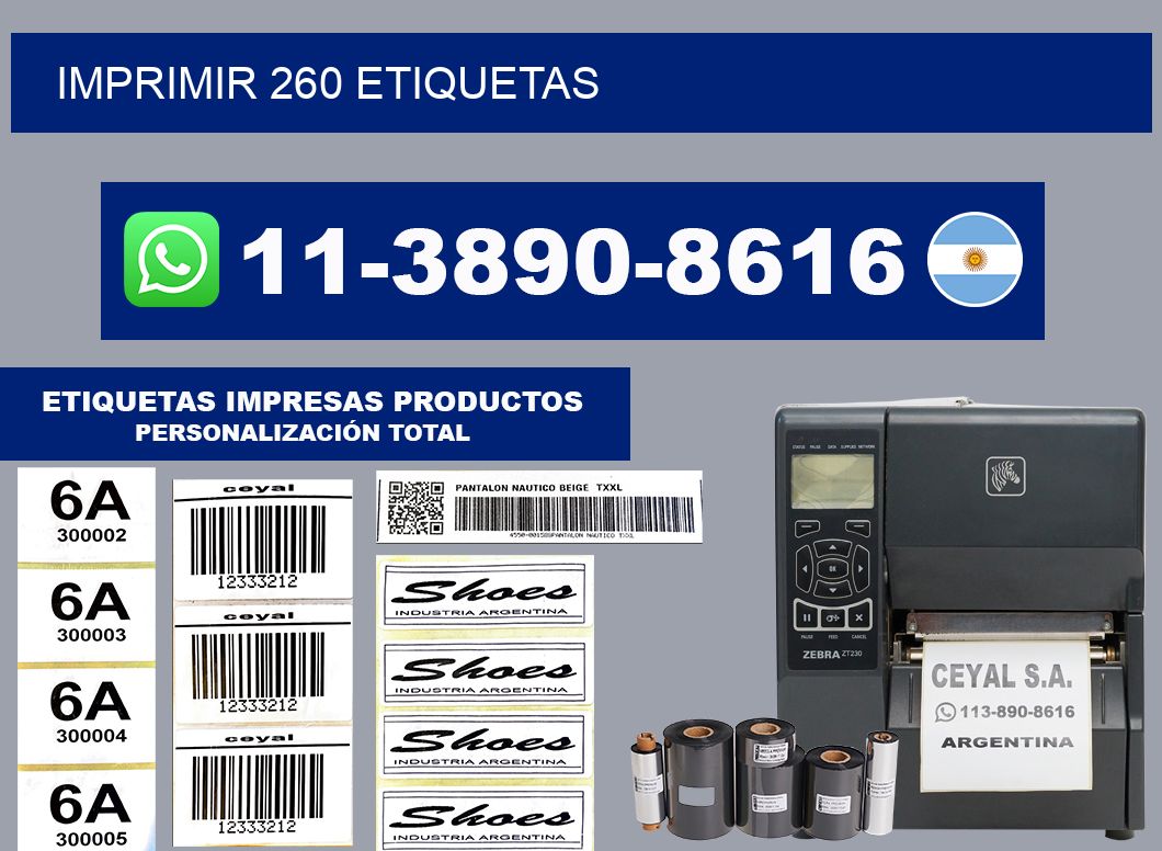 IMPRIMIR 260 ETIQUETAS