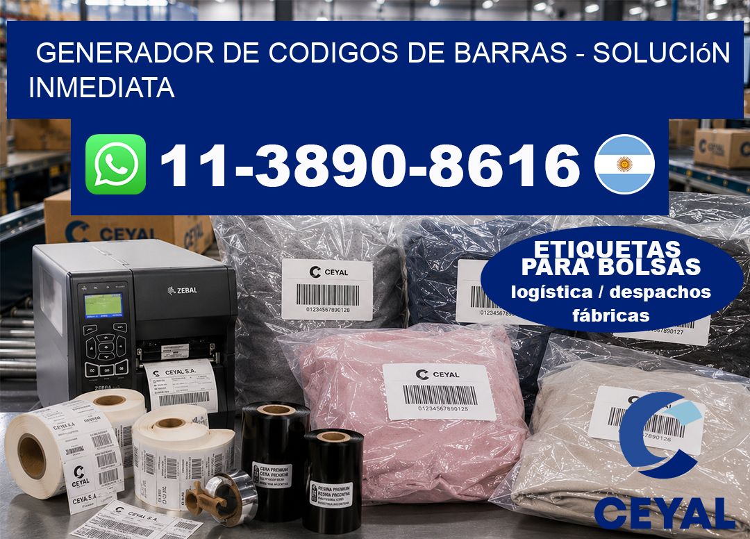generador de codigos de barras – Solución inmediata