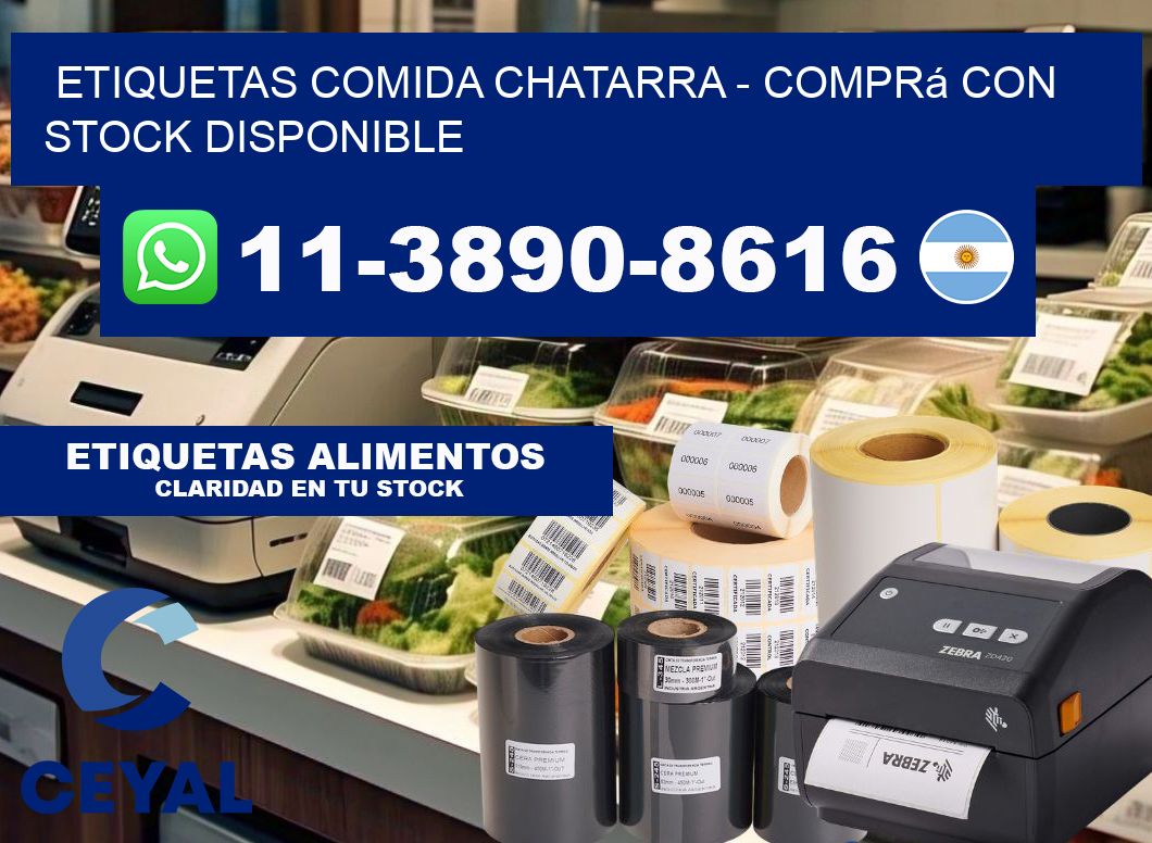 ETIQUETAS COMIDA CHATARRA - Comprá con stock disponible