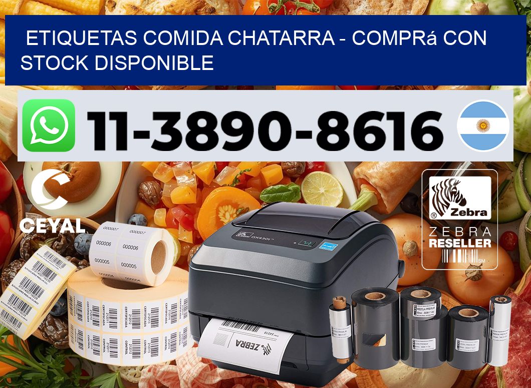 ETIQUETAS COMIDA CHATARRA - Comprá con stock disponible