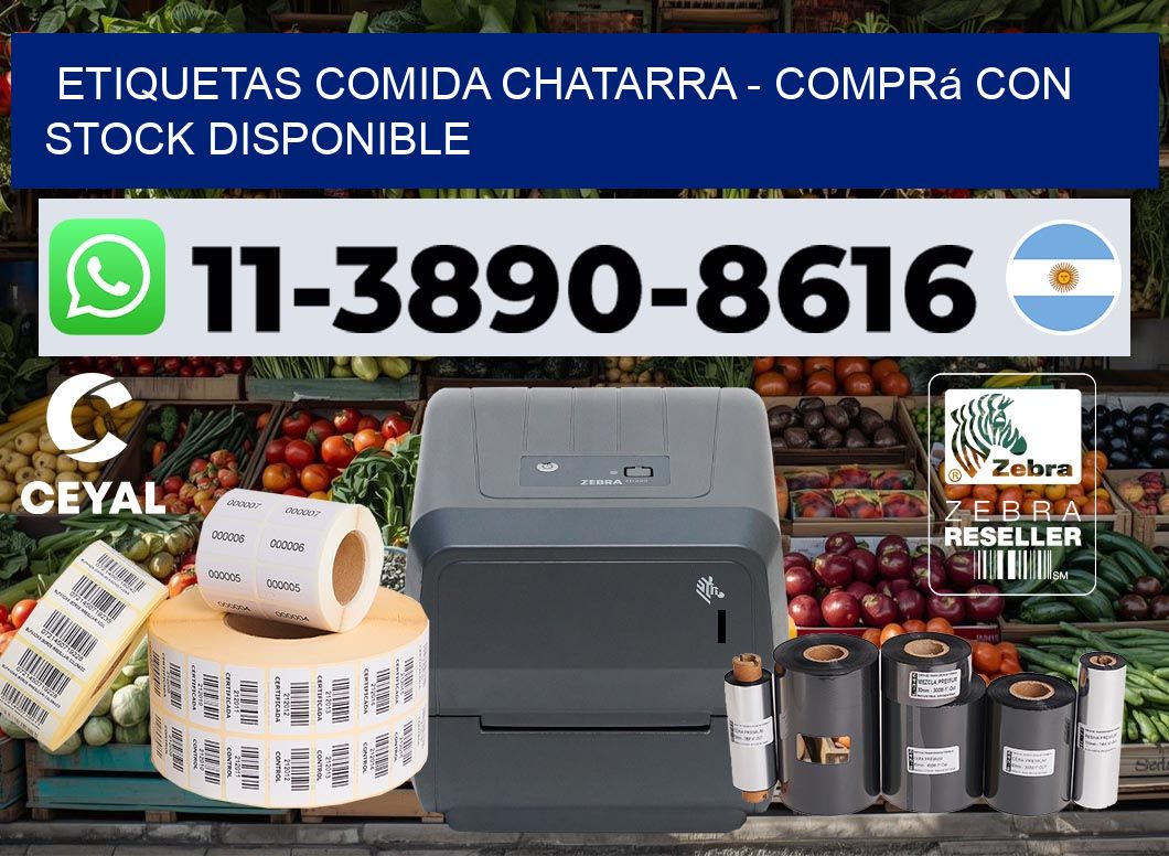 ETIQUETAS COMIDA CHATARRA - Comprá con stock disponible