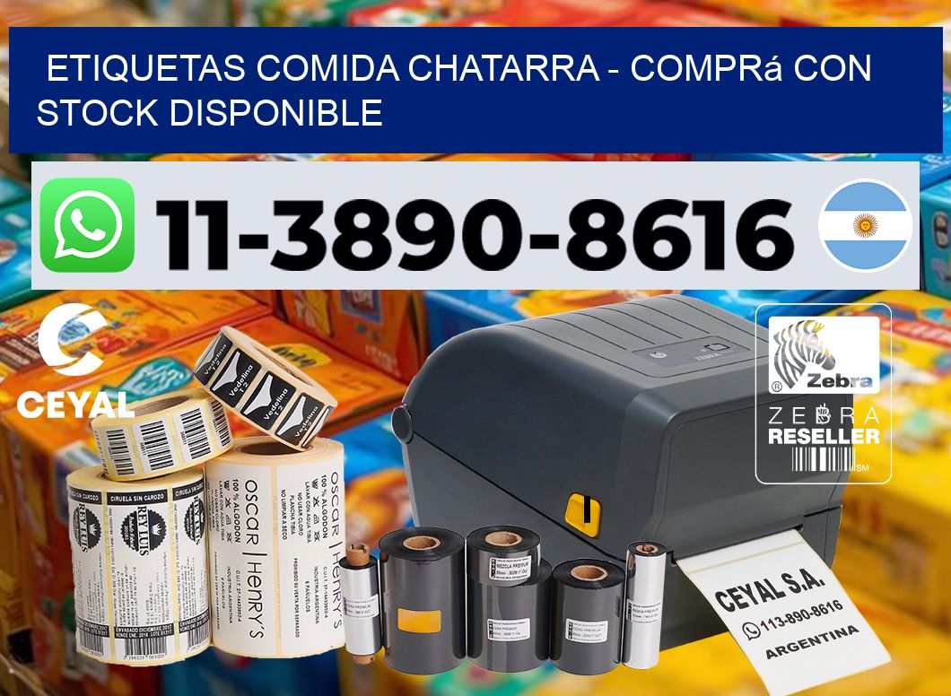 ETIQUETAS COMIDA CHATARRA - Comprá con stock disponible
