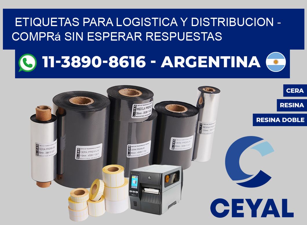 ETIQUETAS PARA LOGISTICA Y DISTRIBUCION - Comprá sin esperar respuestas