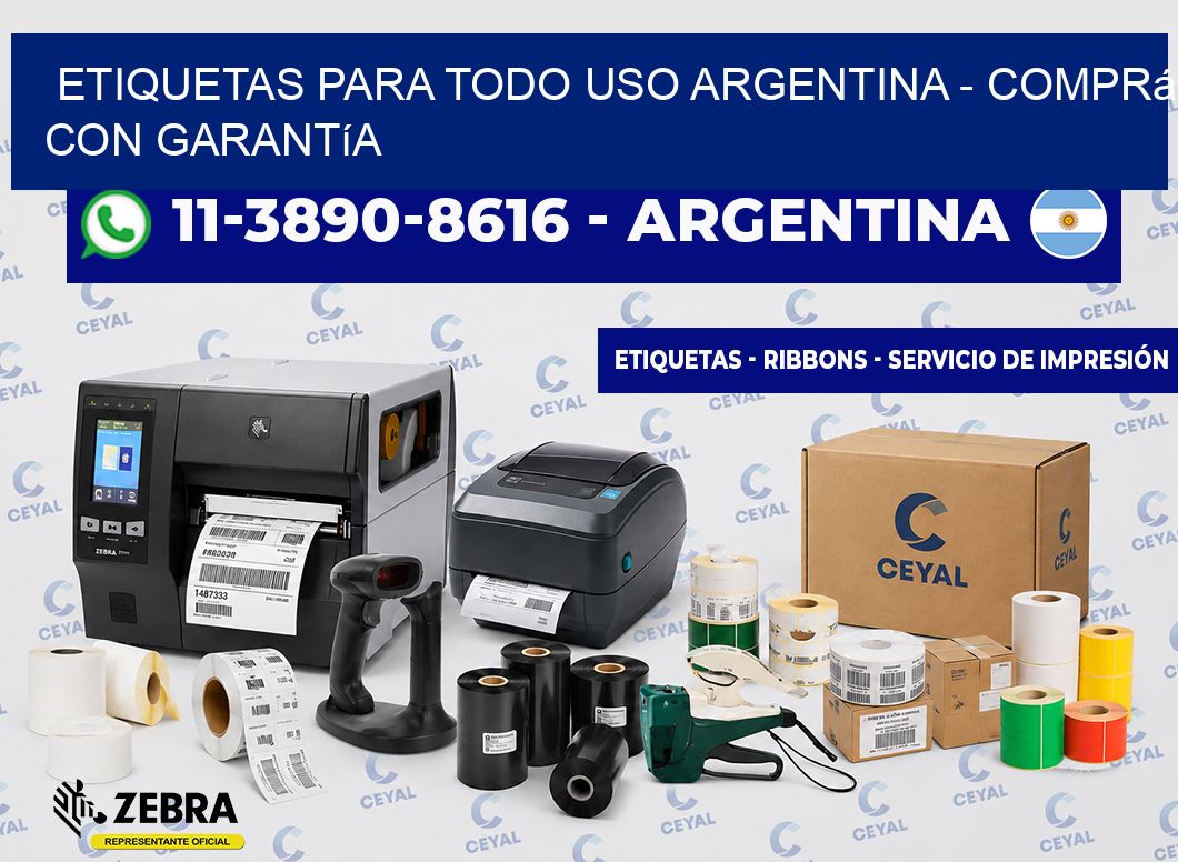 ETIQUETAS PARA TODO USO ARGENTINA – Comprá con garantía