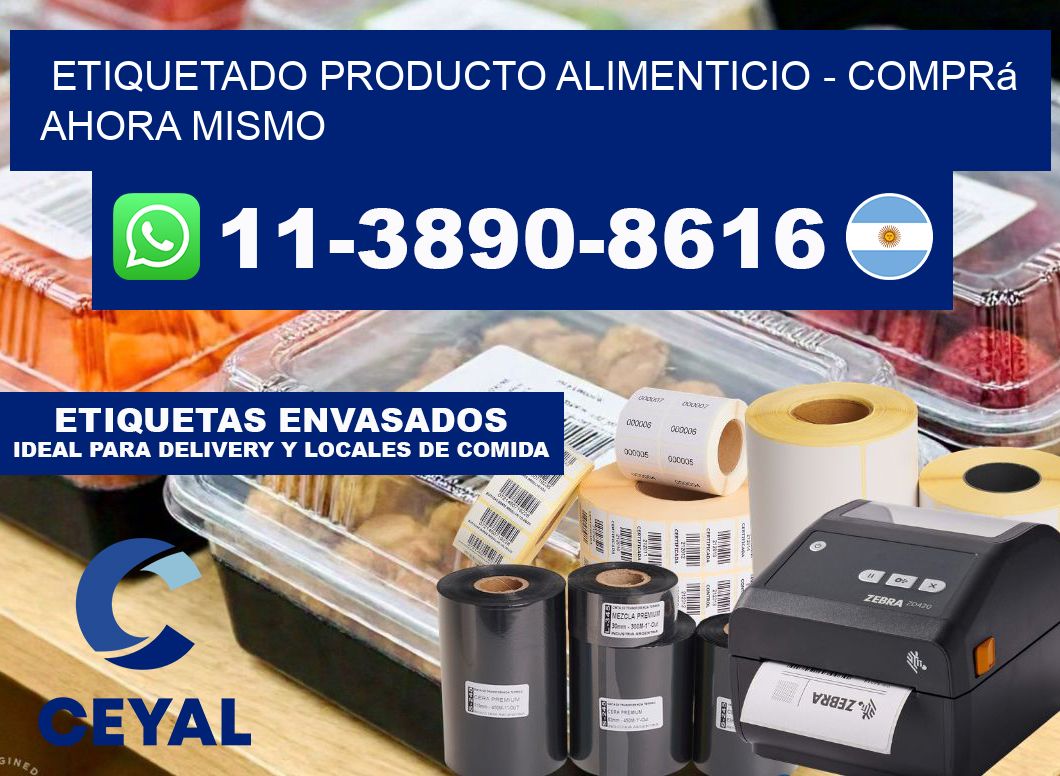 Etiquetado producto alimenticio - Comprá ahora mismo