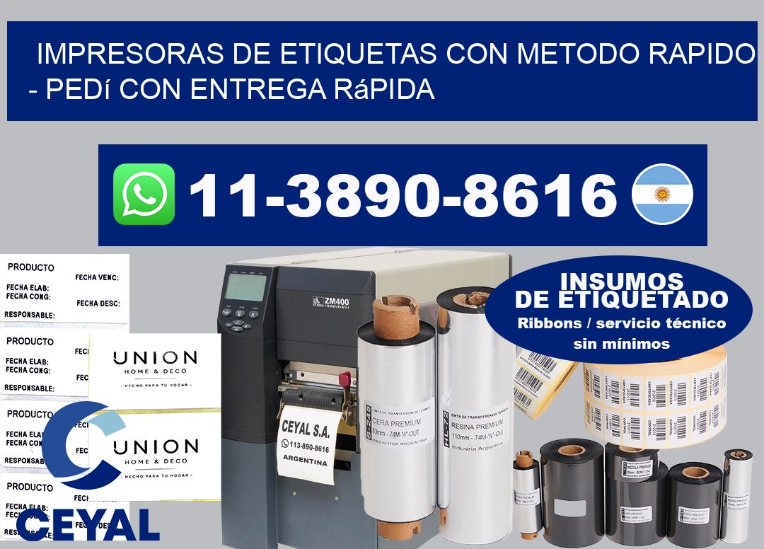 IMPRESORAS DE ETIQUETAS CON METODO RAPIDO - Pedí con entrega rápida