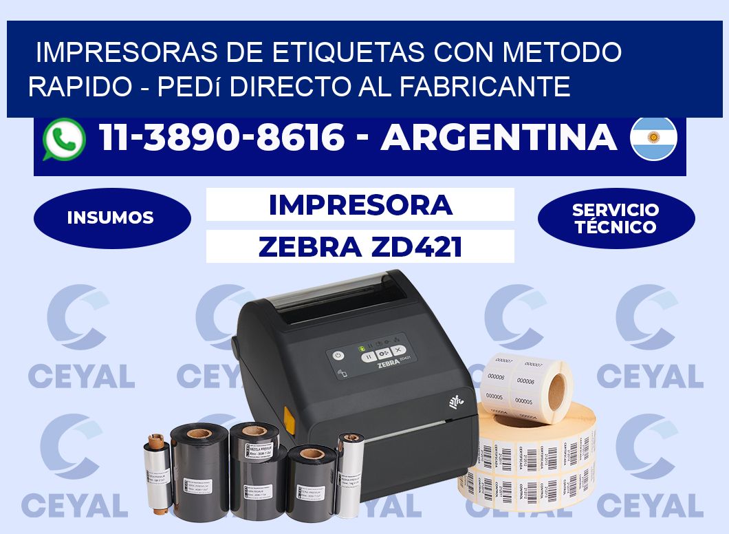 IMPRESORAS DE ETIQUETAS CON METODO RAPIDO - Pedí directo al fabricante