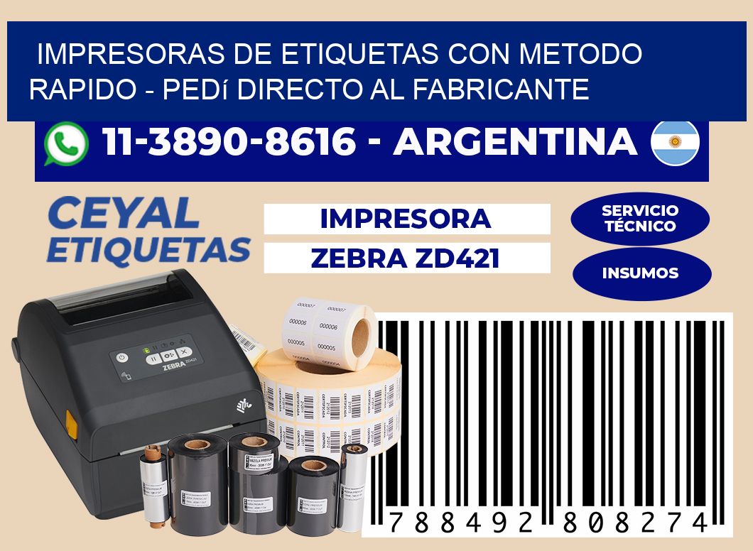 IMPRESORAS DE ETIQUETAS CON METODO RAPIDO - Pedí directo al fabricante