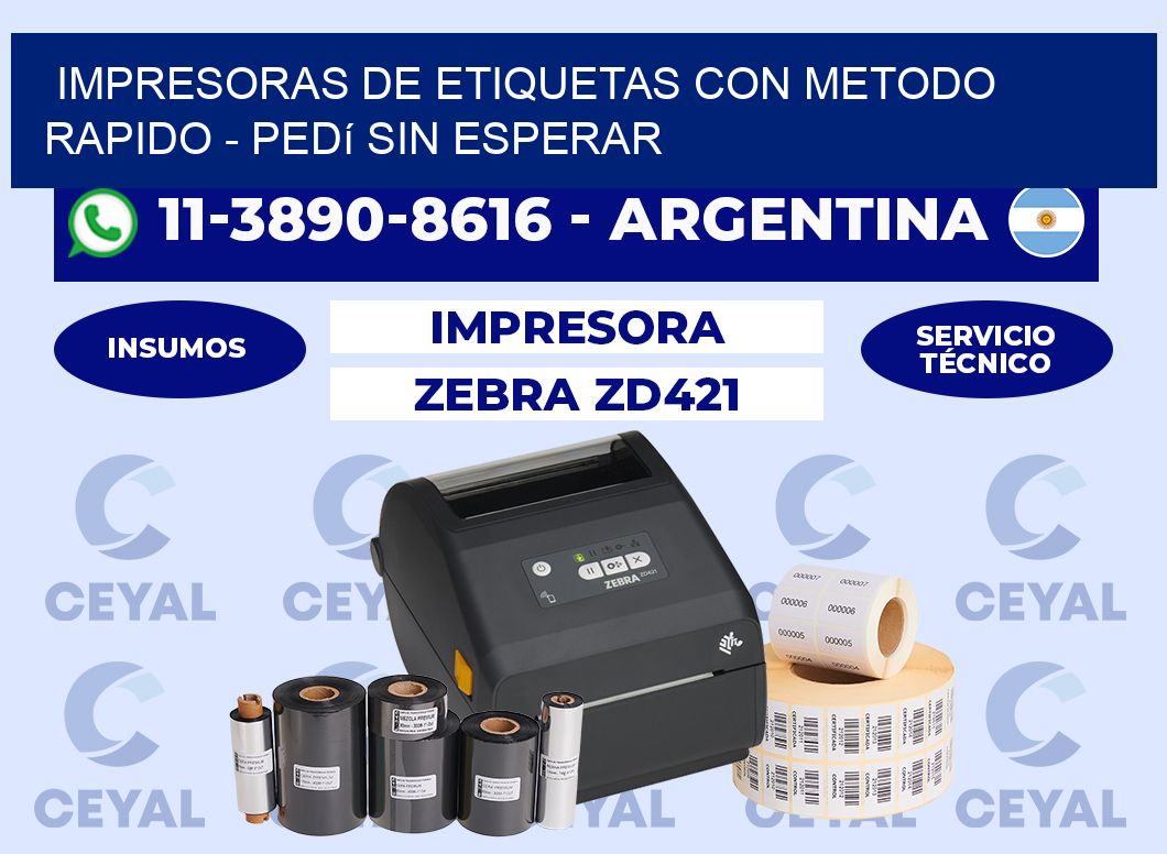 IMPRESORAS DE ETIQUETAS CON METODO RAPIDO - Pedí sin esperar