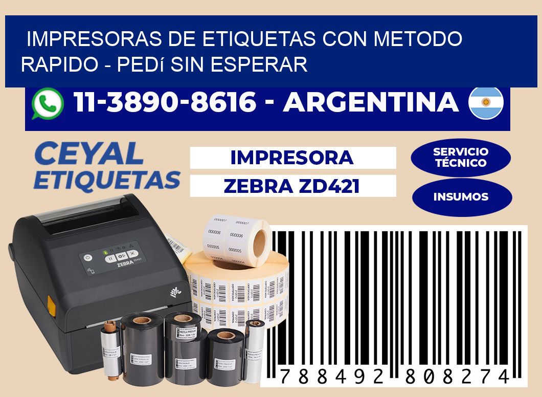 IMPRESORAS DE ETIQUETAS CON METODO RAPIDO - Pedí sin esperar