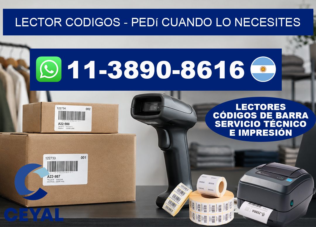 LECTOR CODIGOS - Pedí cuando lo necesites