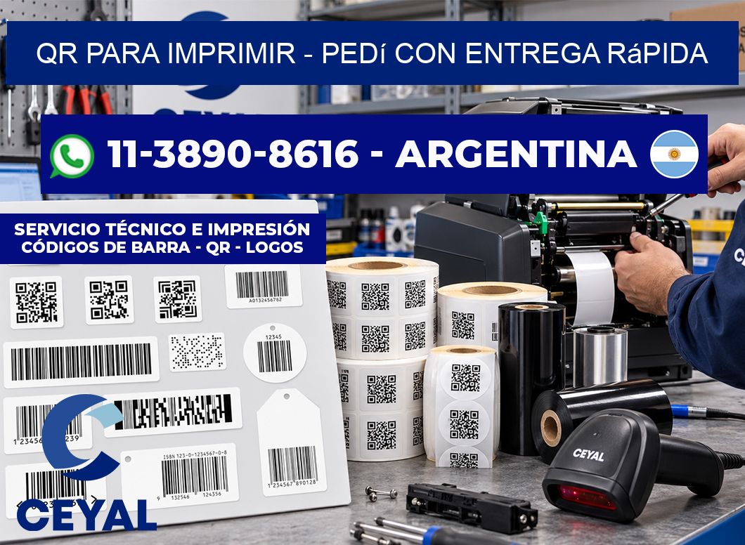 QR para Imprimir - Pedí con entrega rápida