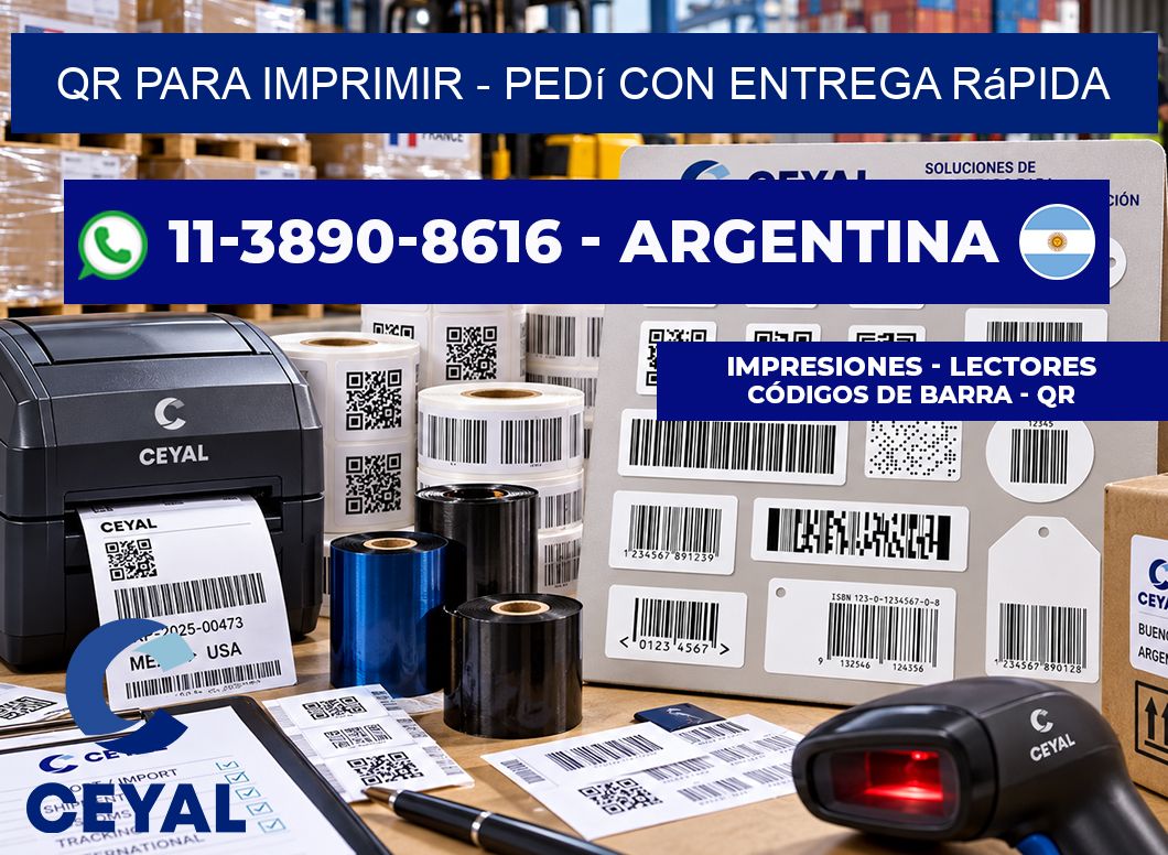 QR para Imprimir - Pedí con entrega rápida