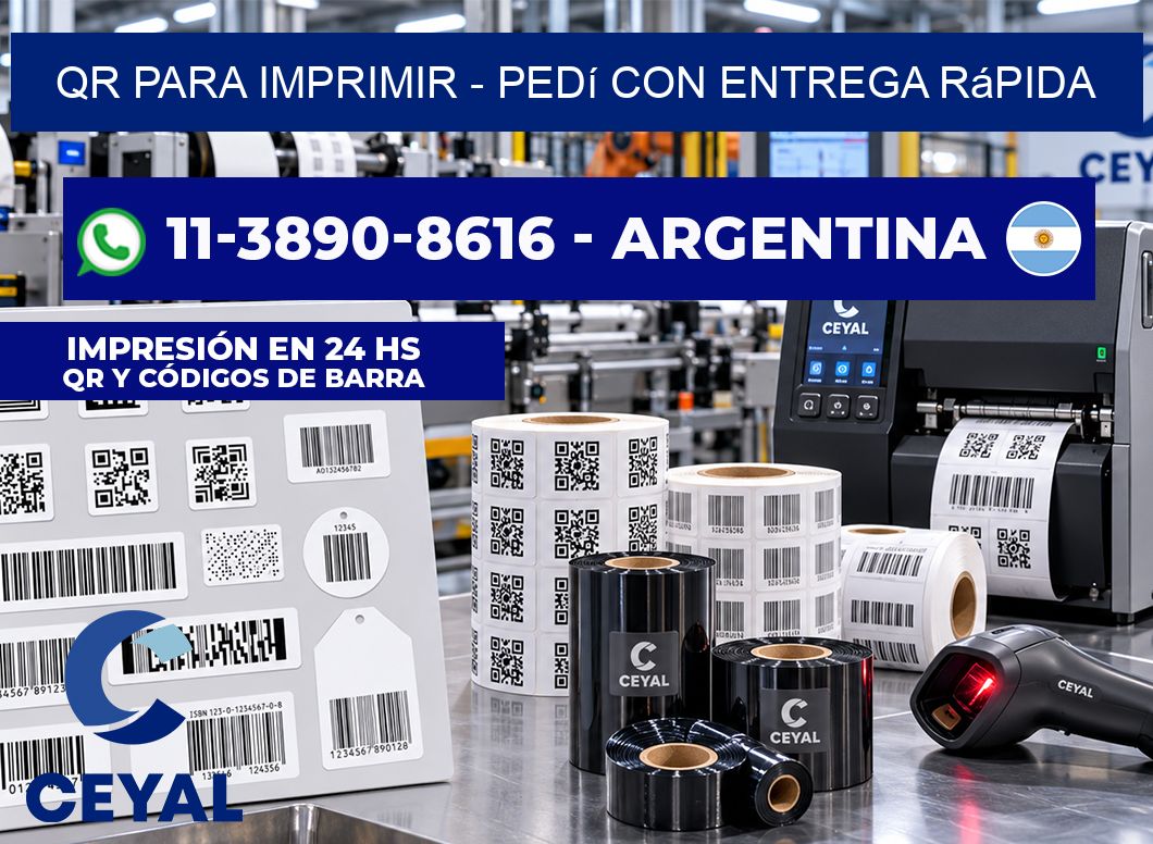 QR para Imprimir - Pedí con entrega rápida