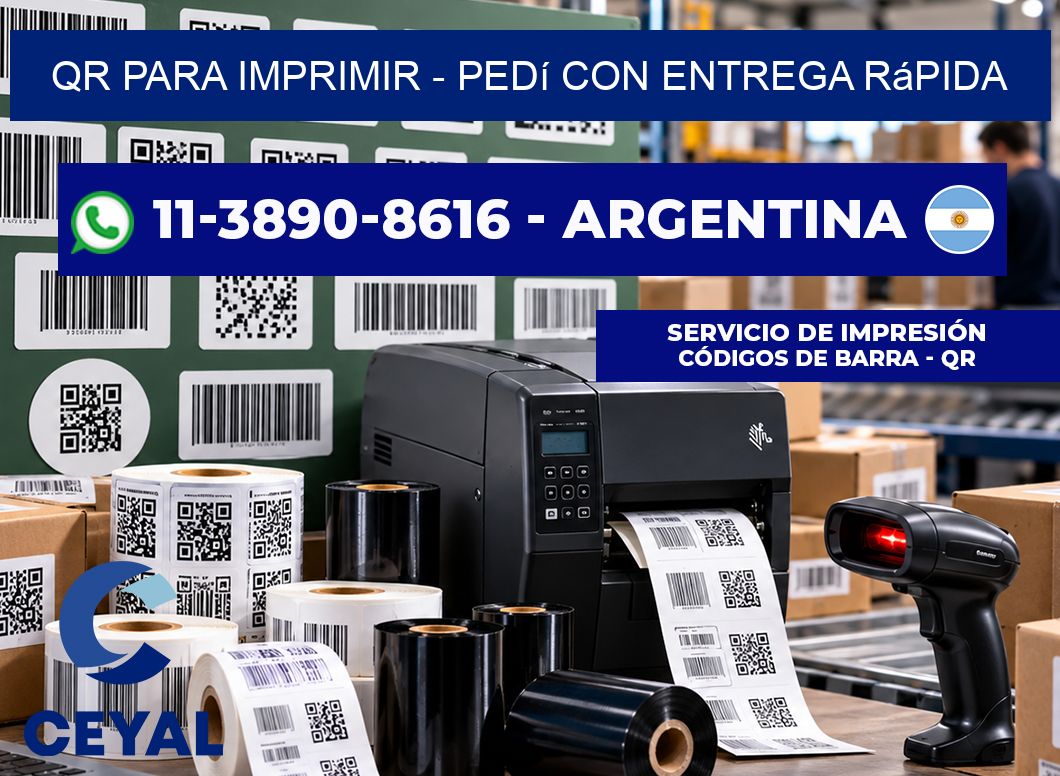 QR para Imprimir – Pedí con entrega rápida