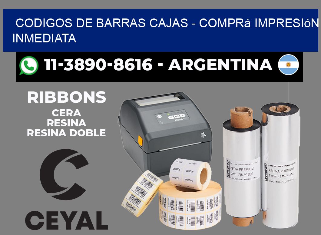 codigos de barras cajas - Comprá impresión inmediata