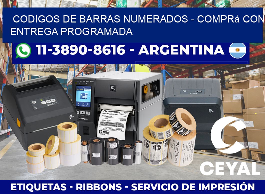 codigos de barras numerados - Comprá con entrega programada