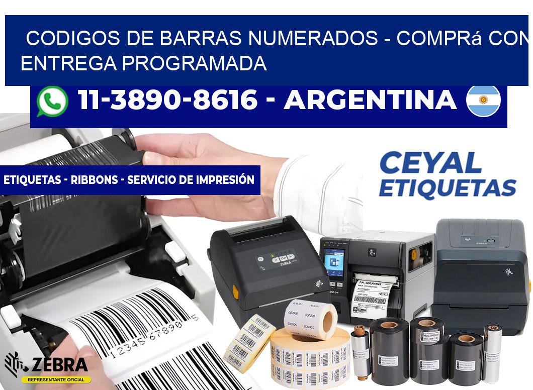 codigos de barras numerados – Comprá con entrega programada