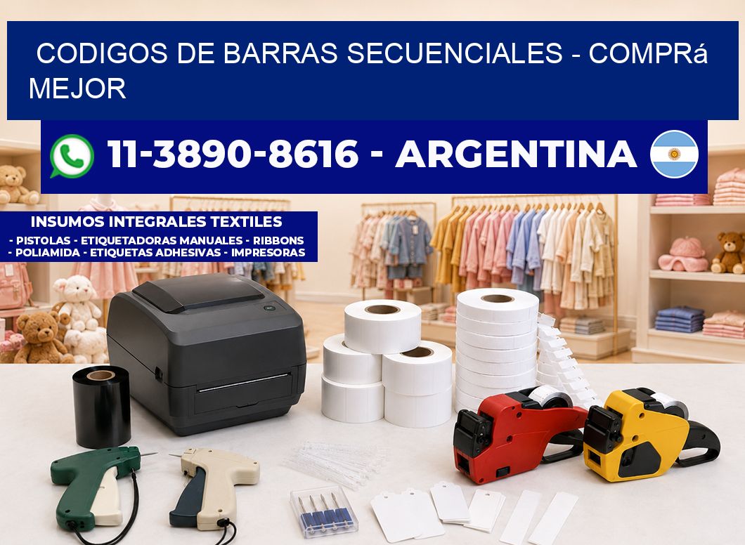 codigos de barras secuenciales - Comprá mejor