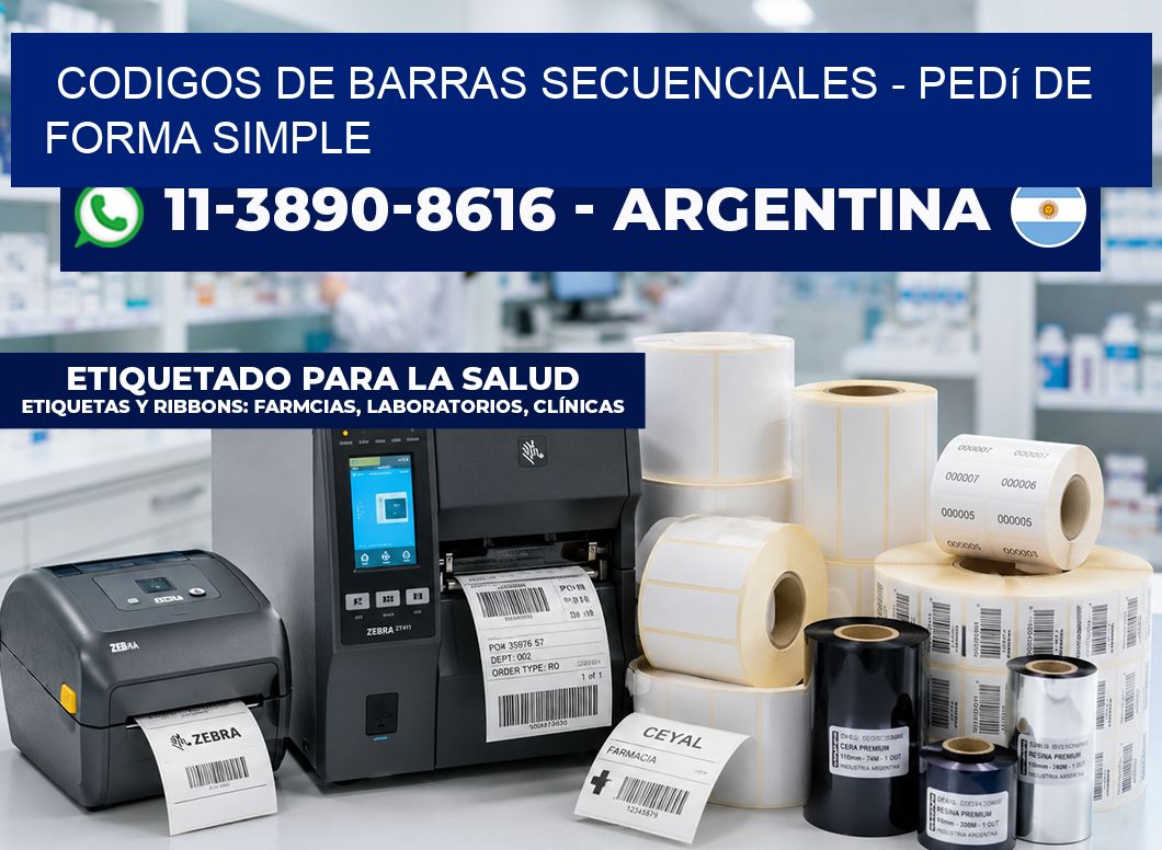 codigos de barras secuenciales - Pedí de forma simple