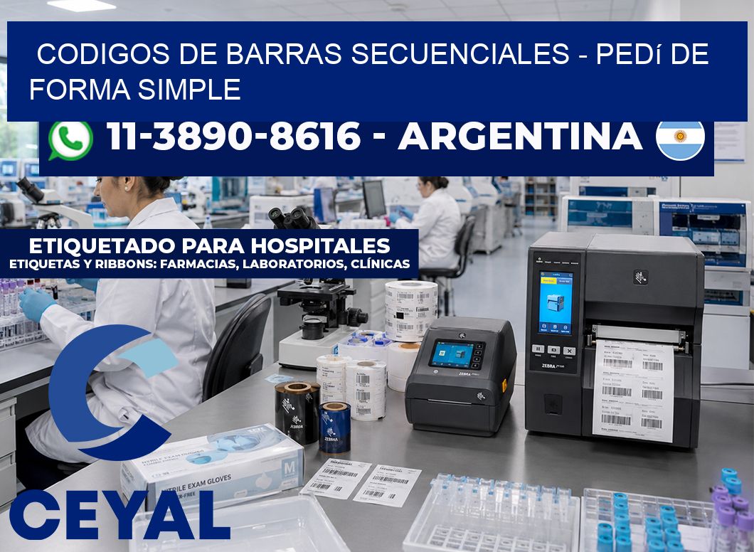 codigos de barras secuenciales - Pedí de forma simple