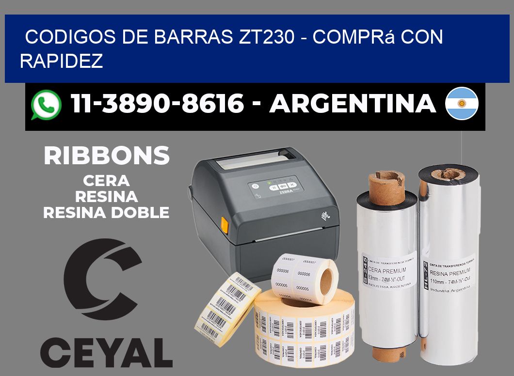 codigos de barras zt230 - Comprá con rapidez