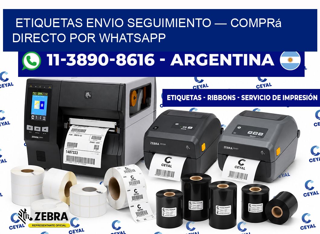 etiquetas envio seguimiento — Comprá directo por WhatsApp