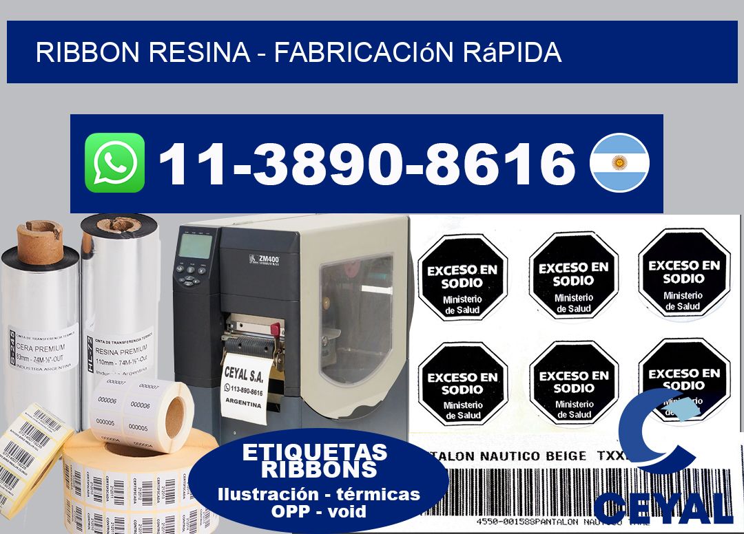 ribbon resina - Fabricación rápida