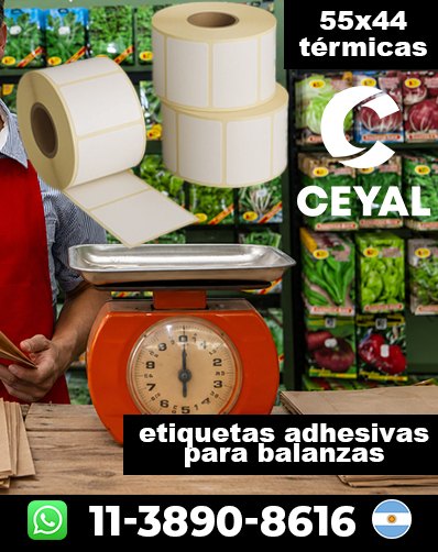 ROLLOS TÉRMICOS PARA BALANZAS - Comprá directo de fábrica